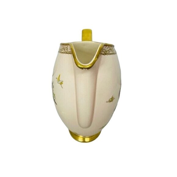 Vintage 1940's Carlton Ware Pink Royale #1676 Pagoda Water Pitcher 7" - Picture 3 of 8